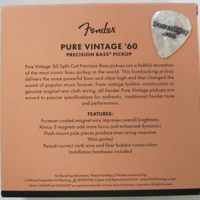 Fender American Vintage II 60 Precision Bass Pickups Set USA 0992387000 image 2