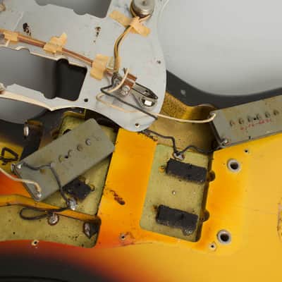 Fender Jazzmaster Solid Body Electric Guitar (1966), ser. #153808, original black tolex hard shell case. image 15