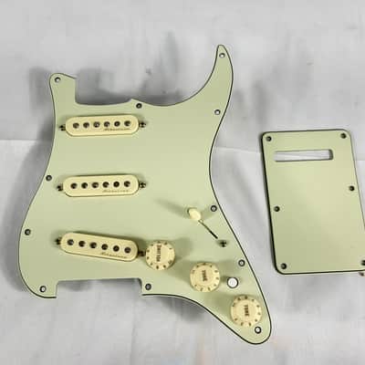 Fender Stratocaster Noiseless Loaded Pickguard Single Coil Pickups 2000’s - Mint Green Pickguard image 1