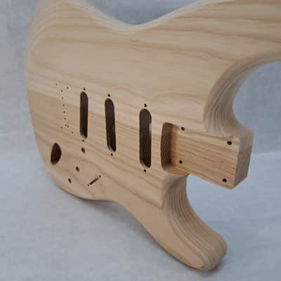 Unfinished Ash SSS Hardtail guitar body - fits Fender Strat Stratocaster necks J2234 image 6