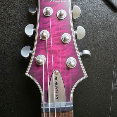 Excellent condition Schecter C-1 Platinum with Rosewood Fretboard 2022 - Present - Satin Purple Burst image 3