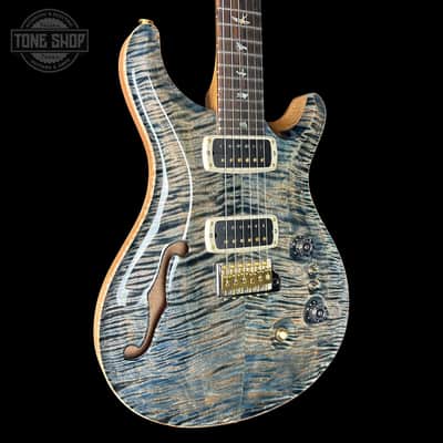 PRS 40th Anniversary Custom 24-08 Semi-Hollow Limited Faded Whale Blue Natural Back w/case image 4