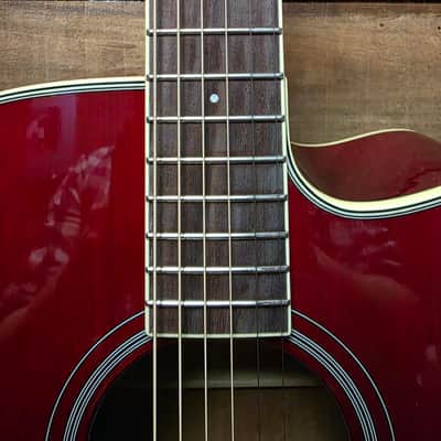 Yamaha FSC-TA TransAcoustic Concert Cutaway Acoustic - Ruby Red image 12