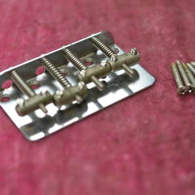 Vintage Pre-CBS Fender Bass Bridge Plate - Precision Jazz - Saddles, 1950's 1960's,  100% original Pre-CBS part! image 5