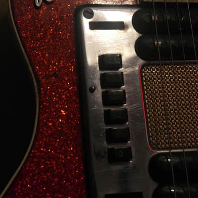 Hagstrom deluxe p-46 1961 red sparkle image 1
