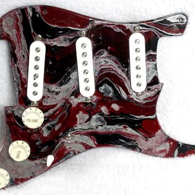 Custom Swirl Painted Fender Squier  Affinity Strat Loaded Pickguard (11 Hole) image 1