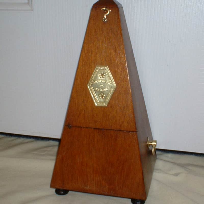 Antique Wood Metronome de Maelzel by Seth Thomas Clocks in No 5 Mahogany, Fully Restored, Brass Trim image 1