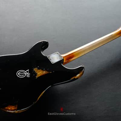 Fender Deluxe Comtemporary Stratocaster Floyd Rose System III Tremolo Black MIJ Relic Aged (RARE) image 5