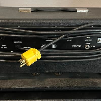 Ampeg B-25-B 2-Channel 55-Watt Bass Head 1969 - 1980 Black image 3