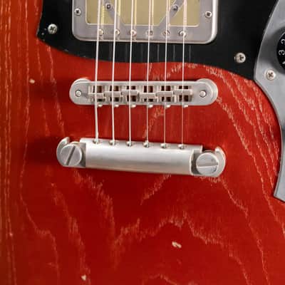 Novo Custom Miris P2 Semi-Hollow Electric Guitar - Faded Sparkling Burgundy with Gig Bag image 15