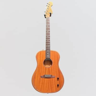 Fender Highway Dreadnought All-Mahogany Acoustic-Electric Guitar - Natural image 8