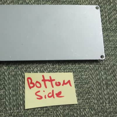 used genuine Boss Pink Label Taiwan Bottom Plate MISSING Serial Number (from 1998) - Pink Bottom Label, silver text / graphic, silver metal bottom plate (was originally from a BF-2 pedal) NO pedal / NO other items / NO screws image 16