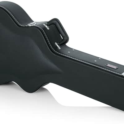 Gator Cases Deluxe Wood Case for Jumbo Acoustic Guitars (GW-JUMBO),Black image 1