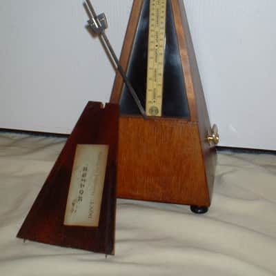 Antique Wood Metronome de Maelzel by Seth Thomas Clocks in No 5 Mahogany, Fully Restored, Brass Trim image 7