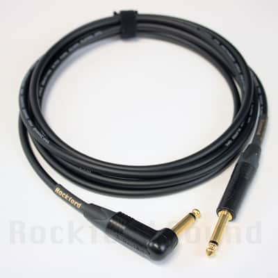 Van Damme XKE Pro Studio Guitar Cable | 10 FT | Straight to Right Gold Neutrik image 1
