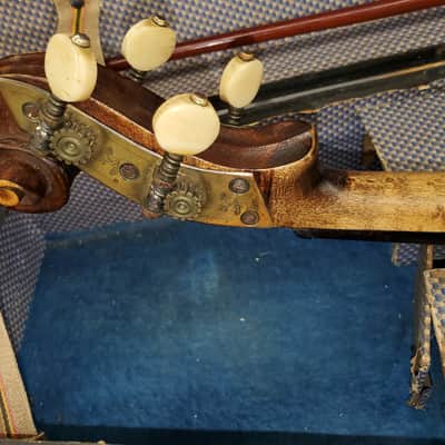 Stainer Antique Violin with coffin case restored with fiddle violin bridge set up 1 bad gear image 14