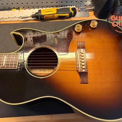 2006 Gibson Custom Shop CF-100E Sunburst OHSC P-90 LR Baggs I-Beam image 12