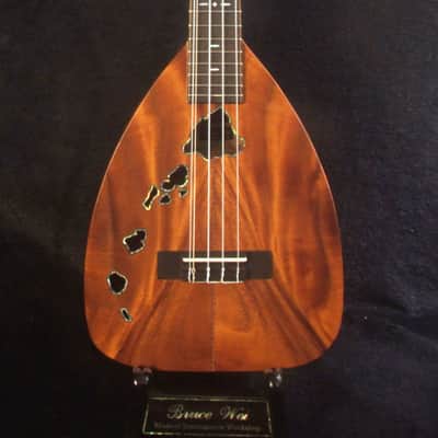 Handmade 5 String Tenor Ukulele, Solid Curly Acacia, The Islands Soundhole, Soft-bag, Bruce Wei UF17-2107 image 5