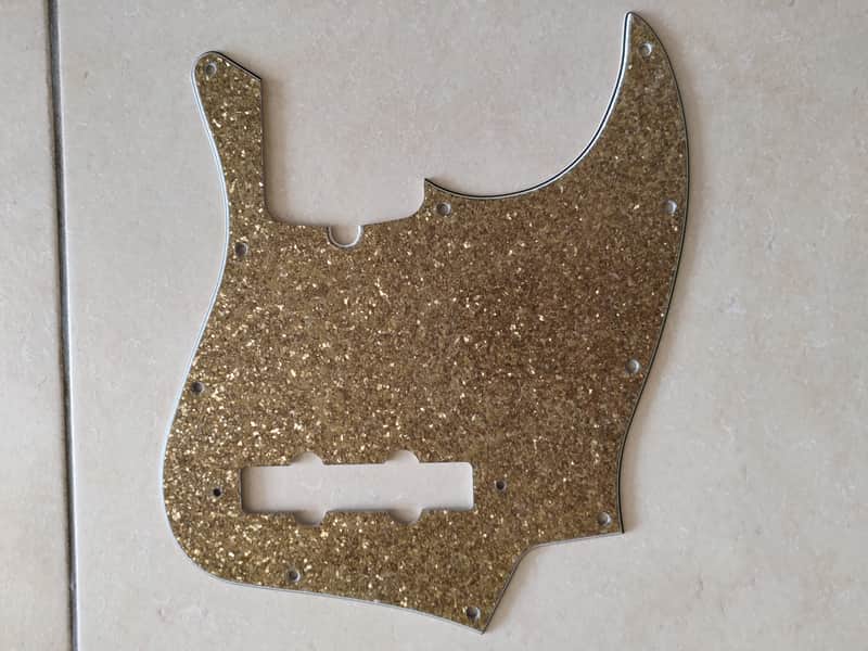 Fender JAZZ BASS 4 PICKGUARD - GOLD SPARKLE image 1
