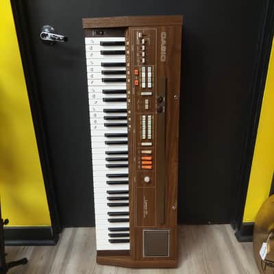 1980's Vintage Casio Casiotone 601 Electronic Musical Instrument Organ/Keyboard - Wood Finish w/ Casio Metal Stand (USED) "Made In Japan" SN# 2 A 500535