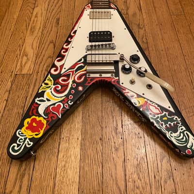 Gibson Flying V RARE! - Jimmi Hendrix Love Drops Artist Hand Painted Custom 1990’s image 14
