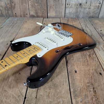 Fender Eric Johnson Thinline Stratocaster 2018 Sunburst Original Case & Paperwork - Sunburst image 11
