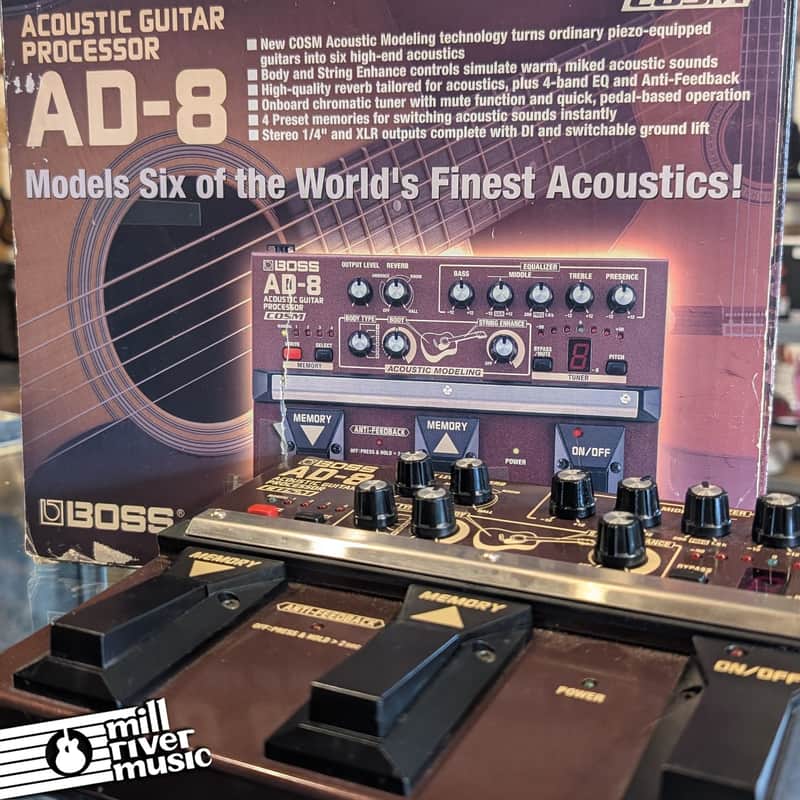 Boss AD-8 Acoustic Guitar Processor Guitar Effect Pedal, Used with Box image 1