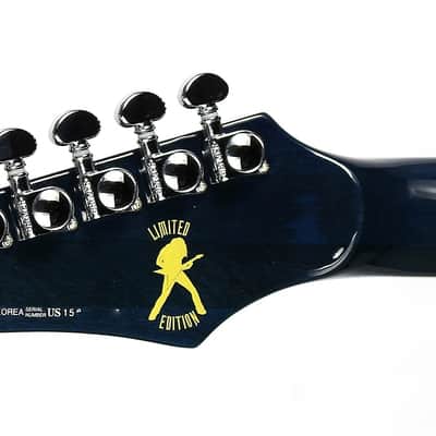 New! 2015 Dean Dave Mustaine VMNT Limited Edition Flying V Guitar - Trans Blue Flame Top! image 9