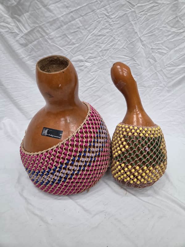 Pair of Shekere Gourd Shakers (C020-17-18) image 1