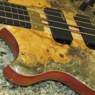 2003 Alembic Stanley Clarke FRETLESS BUCK-EYE BURL Europa Electronics - STUNNING! image 3