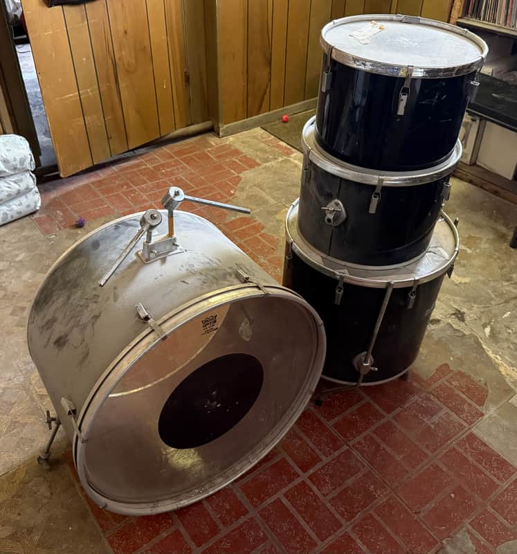 Remo PTS Drum Kit 1980-1990 - Black image 1