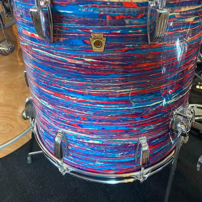 Vintage 1968 Ludwig Classic Maple 12", 13", 16", 22" - Psychedelic Red image 3