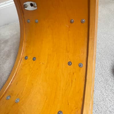 Ludwig Vintage 22” x 14” Bass Drum Shell w Lugs 70s - Black Cortex image 6
