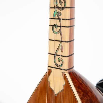 Long Neck Saz Rare Pamela wood & mother of pearl design, Professional Instrument image 3