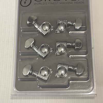 NEW - Grover 305C6 6-In-Line Mid-Size Rotomatic Tuners - CHROME image 2