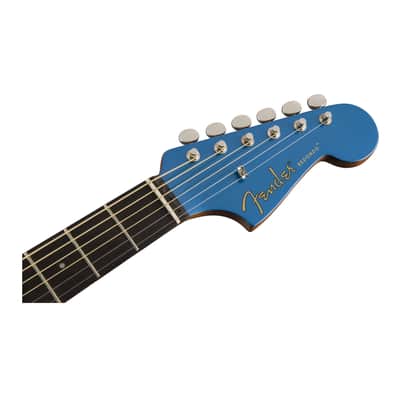 Fender Redondo Player 6-String Acoustic Guitar (Right-Hand, Belmont Blue) with FB405 Dreadnought Gig Bag, Instrument Cable, Adjustable Guitar Stand, FT-1 Pro Clip-On Tuner Bundle image 15
