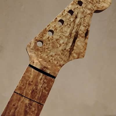 EXHIBITION GRADE BIRDSEYE MAPLE STRAT GUITAR NECK FITS FENDER & WARMOTH image 1