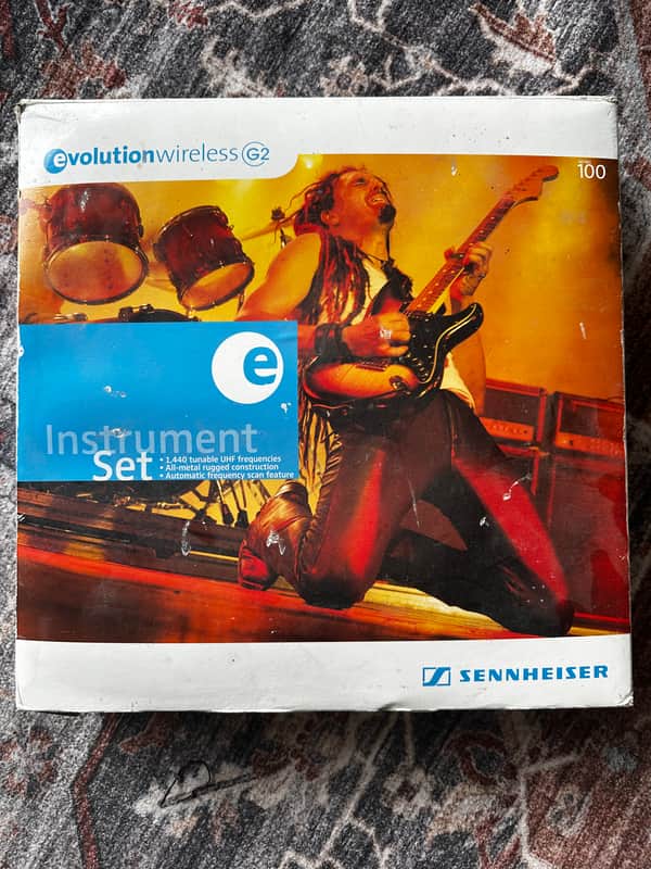 Sennheiser Evolution G2 100 Series UHF Wireless Instrument System - Black and Maroon image 1