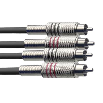 Stagg STC2C 2x RCA Phono - 2x RCA Phono Cable (2m L+R) image 1