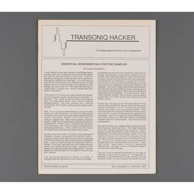 Transoniq Hacker Ensoniq User's Newsletter Issue #20