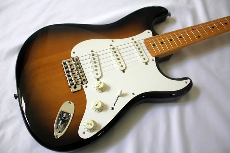 Fender Japan Stratocaster ST57-DMC Vintage Guitar Dimazio Pickups 1994-95 Sunburst +Tremolo arm&bag image 1