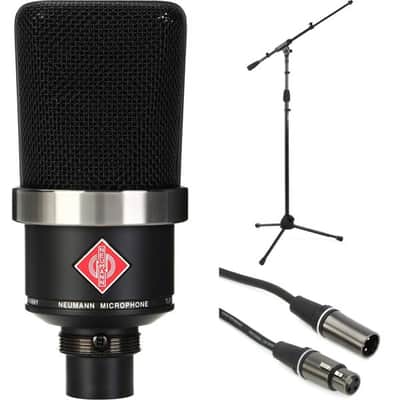 Neumann TLM 102 Large-diaphragm Condenser Microphone Bundle with Stand and Cable - Matte Black image 2