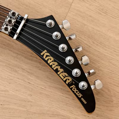 1987 Kramer Focus 1000 Vintage Superstrat Black w/ Floyd Rose, Japan image 4