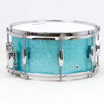 TreeHouse Custom Drums 6½x13 8-ply Maple Snare Drum - Turquoise Sparkle image 3