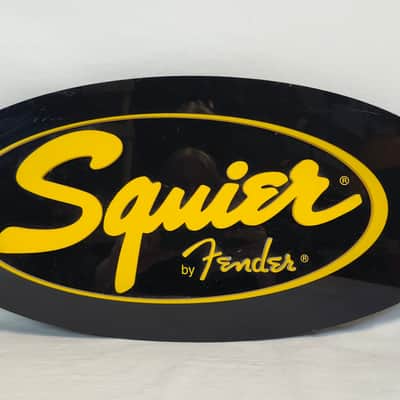 Rare "Squier by Fender" Illuminated Dealer Display Sign, 1990s, w/Power Supply image 2