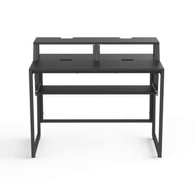 Wavebone Star Rover™ Studio Desk with Keyboard Tray - Black Finish image 10