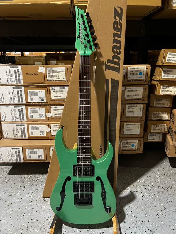 Ibanez Paul Gilbert Signature Mikro PGMM21 Electric Guitar - Metallic Light Green image 1