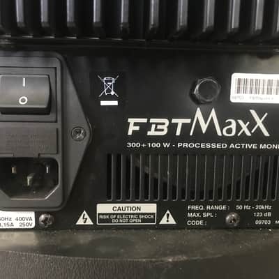 FBT Maxx 4a (PAIR) 300+100 Watt RMS 2-Way Active Bi-Amp Speakers  Black (A) image 5