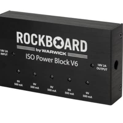 Rockboard ISO ower Block V6 Guitar Effects Pedalboard Isolated Multi Power Supply image 2