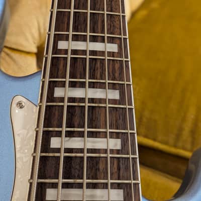 Lakland Skyline DJ-5 Darryl Jones Signature 5-String with Indian Laurel Fretboard 2025 - Lake Placid Blue image 4